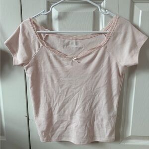 Hollister Light Pink Short Sleeve Top